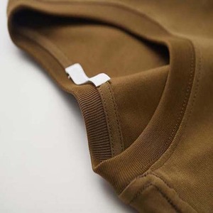 Camisas de manga corta con cuello redondo para hombre, camisetas de talla grande estilo callejero de algodón transpirable de verano Color sólido 220g para hombre - Product Image 2