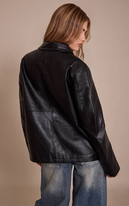Chaqueta de Motociclista de Cuero Genuino con Bordado Personalizado a la Moda para Mujer, Largo, Negra, Elegante - Product Image 2