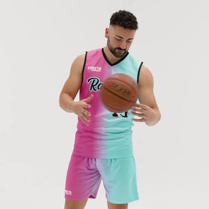 Ensemble d'uniformes de basket-ball personnalisés pour hommes et jeunes vente en gros de maillots et shorts de basket-ball réversibles - Product Image 3
