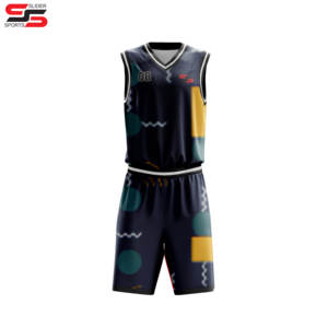 Maillot de basket-ball pour équipes de club, polyester, respirant, short d'entraînement en maille - Product Image 5