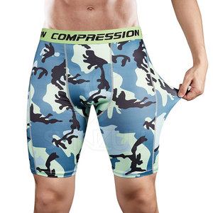 High Street Short de compression à séchage rapide Respirant Plus Size Élastique Mid Solid Pattern Offre Spéciale Plus Size Compression Shorts - Product Image 3