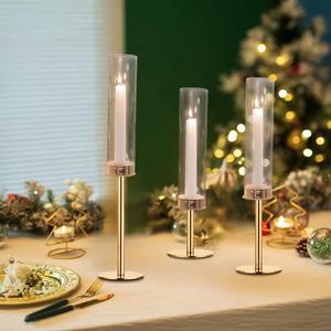 <b>Gold</b> Plated Tabletop Candlestick <b>Candelabra</b> Stand for Wedding & Parties for Easter Decorations - Product Image 1