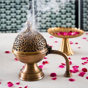 Diwali Christmas Occasion Event Decoration Metal Gifts And Crafts Brass <b>Incense</b> <b>Burner</b> Table Decorative Luxury Loban Diffuser - Product Image 4