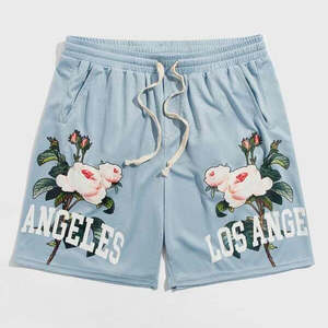 Logo personnalisé vierge Polyester Gym Mesh Sports Athlétique Courir Sport Fitness Plage Basketball Jogging Homme Short Lâche - Product Image 6