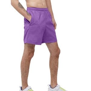 Ropa de calle a la moda, pantalones de nailon para hombre con logotipo personalizado de 7 pulgadas, pantalones cortos sublimados de gran tamaño, patrón sólido, bolsillos personalizados de tamaño 6XL - Product Image 6