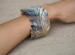 Fresh Arrival Cuff <b>Bracelet</b> Jewellery Handmade Natural Buffalo Horn White Horn Colour <b>Bracelet</b> With <b>Love</b> and Best Design Agate - Product Image 5