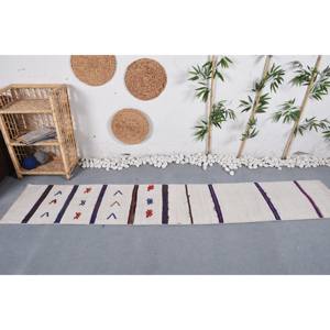 Moderno Vintage 1,6x8,7 pies alfombra turca hecha a mano clásico rectángulo Patchwork diseño lana poliéster Material látex para vivir - Product Image 1