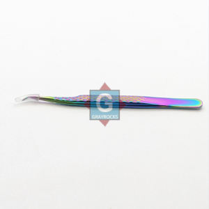 Extensión de pestañas reutilizable, pinzas de pestañas personalizadas de acero inoxidable injertadas - Product Image 3