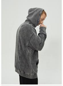 Sweat-shirt MASSGARMENT Streetwear, coupe ample, surdimensionné, 100% coton, poids lourd, lavage à l'acide, pour hommes - Product Image 3