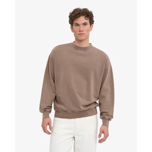 Sweat-shirt en tricot à col rond pour homme, coupe ample, couleur unie, pull décontracté, vêtement d'automne - Product Image 1