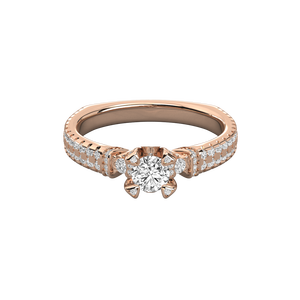 Bague solitaire en or 14 carats pour femmes avec diamant cultivé en laboratoire - Product Image 6
