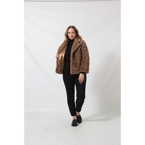Cappotto corto di lusso peloso