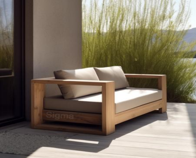 Customized Designer Modern Hotel Exterior Outdoor Villa Patio Teak Solid Wood Sofa Set Furniture Luxury Segmented Sofa Set