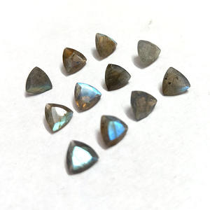 Labradorita azul de 8x8mm, trillón facetado de 1,6 CTS, ewelry - Product Image 2