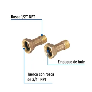 Set di 2 in ghisa e plastica capezzoli per 1/2X3/4 'FOSET contatori d'acqua prepagati DN15 scatola con 6 unità OEM personalizzabili - Product Image 2