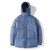 Veste matelassée à capuche pour homme en toile tricotée personnalisée de haute qualité, grande taille, 100 % polyester, fermeture éclair, hiver, vente en gros