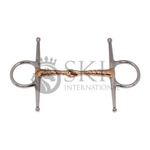 Venta al por mayor de bolas de cobre de articulación única Western Snaffle Bits de acero inoxidable para montar a caballo, pieza de boca OEM Fl Cheek, caballo de gran oferta - Product Image 4