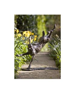 Elegante decoración rústica de jardín hecha a mano Vintage escultura de animales de hierro diseño moderno artesanía de Metal para espacios al aire libre hecha a mano - Product Image 3