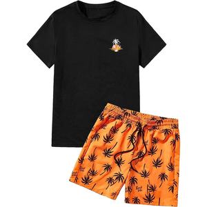 2025 Men Summer Shorts <b>Set</b> Custom logo Suit Men Short Sleeve Tshirt Shorts <b>Sets</b> Two Pieces Fitness <b>Set</b> Casual Tracksuit - Product Image 6