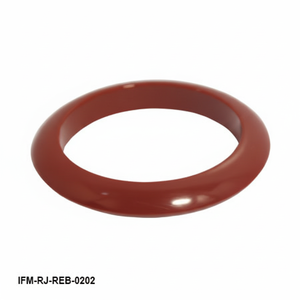 Brazalete Delgado de Resina Roja Hecho a Mano, Elegante y Minimalista, Redondo, para Mujer - Product Image 1