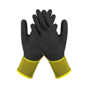 Gants flexibles de poignet en tricot enduit de latex de haute qualité bon marché