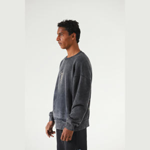 Sudadera Premium para Hombre con Lavado Ácido, 80% Algodón, 20% Poliéster, Felpa, Estilo Holgado, Hombros Caídos, Informal, OEM, Marca Privada - Product Image 3