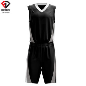 Royal blanc-bleu marine, couleurs unies, nom de l'équipe de Sublimation, broderie numérique, imprimé, grande taille, séchage rapide, ensembles d'uniformes de basket-ball pour hommes - Product Image 4