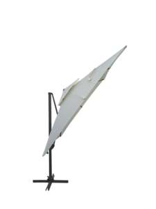 Parasol de jardin cantilever en aluminium 3x3m beige - Parasol de terrasse extérieur réglable - Product Image 3