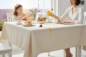 Heavy-Duty Cotton & Polyester Waterproof Eco-Friendly Luxury <b>Tablecloth</b> 140x180cm for Weddings Restaurants Home Use - Product Image 3