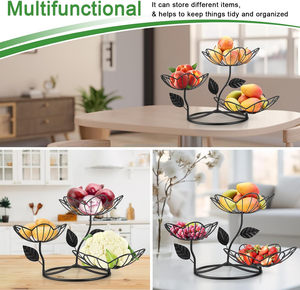 Nhà Máy Sản Xuất Trực Tiếp Giỏ Trái Cây Màu Đen Hoàn Thành Sắt Kim Loại Trái Cây Và Rau Quả Tùy Chỉnh Kim Loại Giỏ Trái Cây Sản Xuất Tại Ấn Độ - Product Image 4