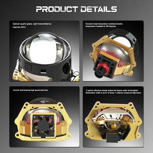 Lente de Proyector Bi-LED de 3 Pulgadas, 59W/Par, Faros Delanteros para Automóvil, Luz Alta y Baja, Universal, Luz Directa, Lente de Proyector 3.0 - Product Image 3