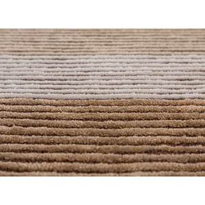 พรมขนสัตว์และใยวิสโคสทอมือลายทางและลายนามธรรมสีเบจและสีน้ำตาล รุ่น TNQ-1351 สำหรับห้องนั่งเล่นและทางเดิน - Product Image 3