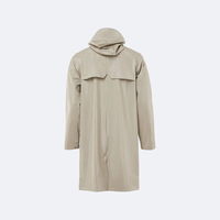 Veste de pluie à capuche confortable et décontractée pour l'hiver, style streetwear, 100% nylon, tissu respirant antibactérien, logo frontal simple, pour l'extérieur