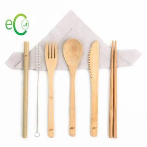Ensemble de couverts en bambou naturel réutilisable/ensemble de couverts en bambou pour une utilisation à la maison à l'hôtel par Eco2go Vietnam - Product Image 4