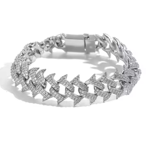 กำไลข้อมือเงินแท้ 925 ประดับเพชรโมอิสซาไนต์ ดีไซน์คลาสสิก โดดเด่นด้วยประกายหินที่เปล่งประกาย และดีไซน์ที่หรูหรา - Product Image 2