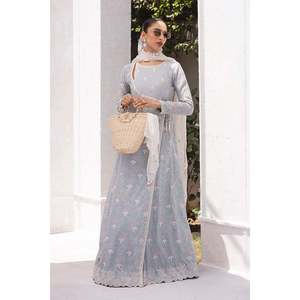 Ensemble de robe Solene Kalidar et dupatta en mousseline de soie - Product Image 6