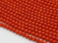 Perles de corail rouge lisses et polies 3 mm, brin de 16 pouces, trou de 0,5 mm, certifiées par un tiers, origine TW, fournitures pour la fabrication de bijoux, nouvelle arrivée