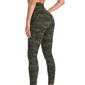 Mallas de mujer con logotipo privado mallas de cintura alta pantalones casuales mallas de yoga para mujer mallas de gimnasio - Product Image 4