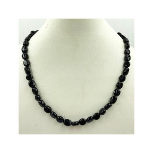 Latest Collection Black Onyx Oval Shape <b>Beads</b> String Available At Custom Size Premium Quality Gemstone Necklace Jewelry Making - Product Image 4