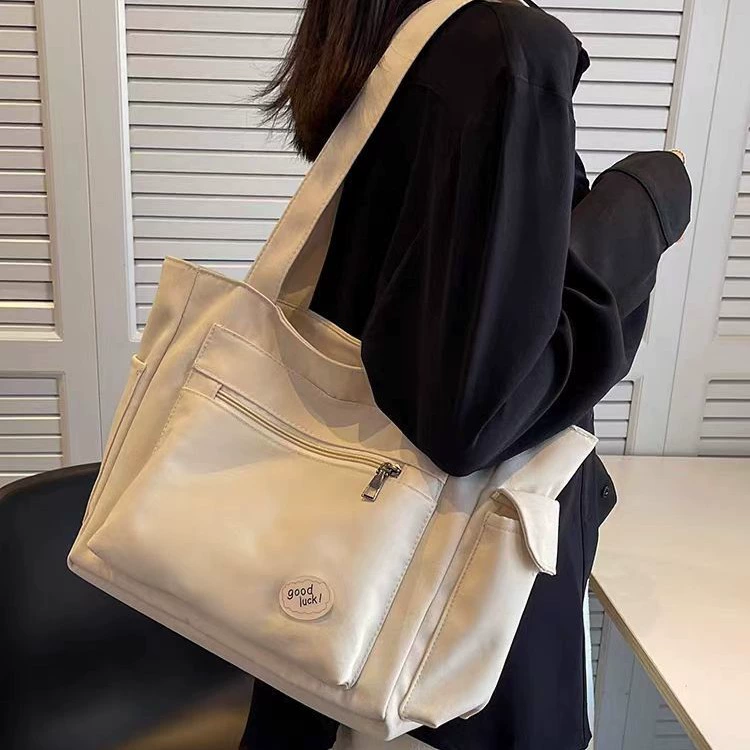 Large Blank Tote Bag With Zipper