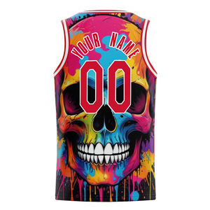 Camiseta de baloncesto personalizada ropa deportiva sin mangas tamaño juvenil moda baloncesto uniformes conjunto impreso en blanco sublimación ropa deportiva - Product Image 4