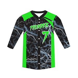Maillots de baseball à manches longues imprimés par sublimation personnalisée OEM 100% tissu en maille de polyester vêtements de sport respirants personnalisés grande taille - Product Image 2