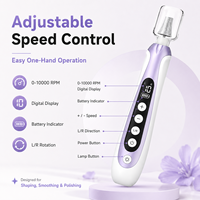 Taladro Eléctrico Portátil Profesional OEM ODM de Bajo Ruido para Uñas, 10000 RPM, Recargable, Batería de 1500mAh, Pantalla Digital