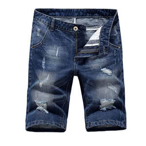 Shorts de Mezclilla para Hombre, al por Mayor, Estilo Urbano, Holgados, 100% Algodón, Casuales, Transpirables, de Secado Rápido, con Logotipo Personalizado, Color Sólido Premium - Product Image 6