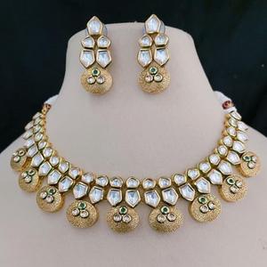 Qualité supérieure monocouche AC Kundan ensemble collier femmes traditionnelles bijoux pour fête de mariage porter Design élégant - Product Image 1