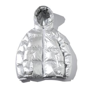 Veste matelassée à capuche coupe-vent chaude respirante de style brillant personnalisé avec motif imprimé personnalisé - Product Image 2