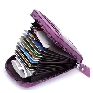 Mini Slim RFID Blocking Card <b>Holder</b> Minimalist Style Business and ID Card <b>Wallet</b> with Plain Pattern for Credit Card Use - Product Image 6