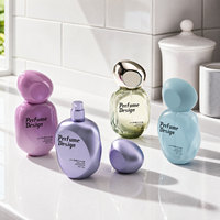 Flacon de parfum haut de gamme en verre à double paroi de 50 ml, base lourde, vaporisateur à fine brume, flacons de parfum avec boîtes