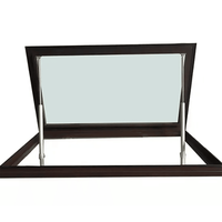 Fenêtre de toit panoramique moderne en aluminium avec moustiquaire en acier inoxydable pour salon, sous-sol, insonorisée, observation des étoiles et des nuages
