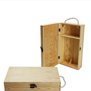 กล่องไม้ใส่ไวน์แบบยังไม่เสร็จพร้อมฝาปิดฝาพนังของขวัญของที่ระลึกขนาดเล็กและขนาดใหญ่ออกแบบได้ตามต้องการ - Product Image 4